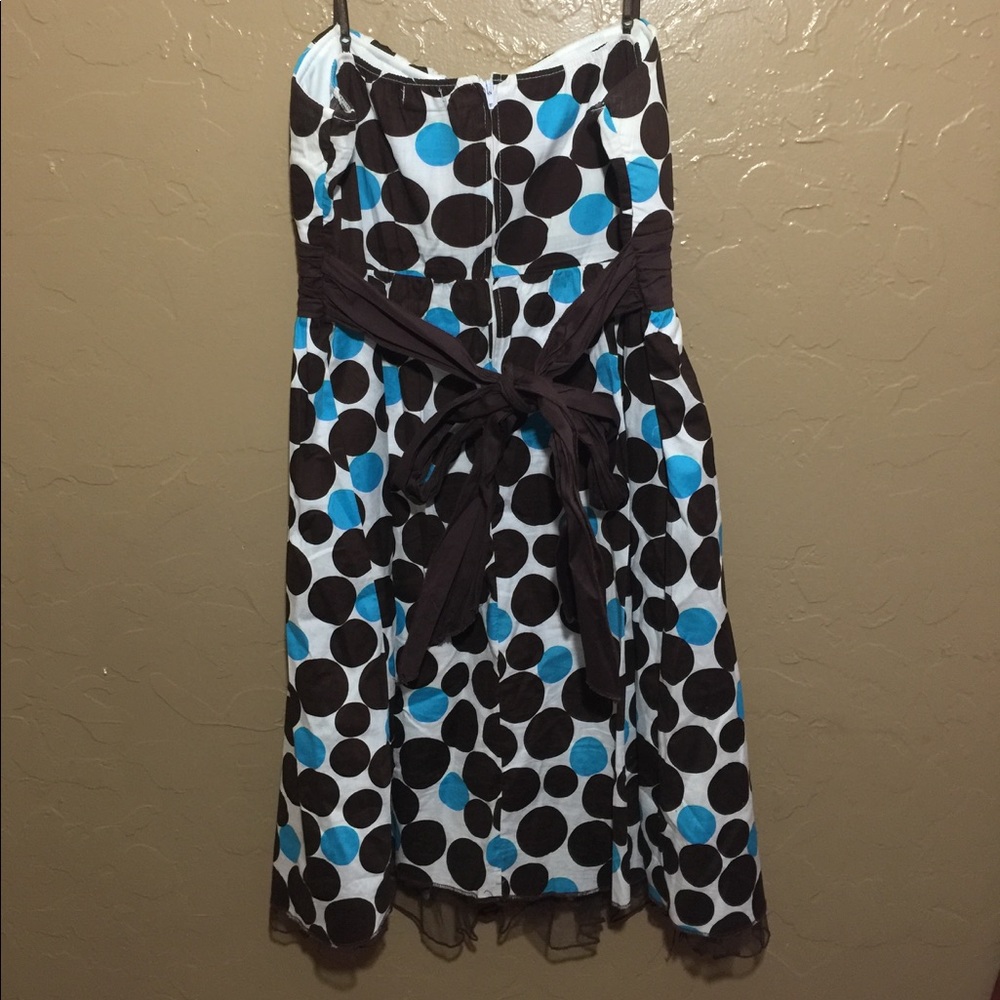Ruby Rox brown and blue dress - Picture 2 of 3